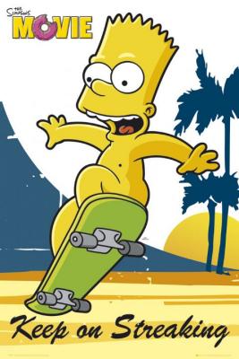 The Simpsons - Movie - Bart Streaking art print by Maxi Posters