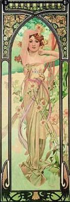 The Day art print by Alphonse Mucha
