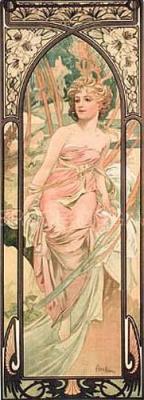 The Morning art print by Alphonse Mucha