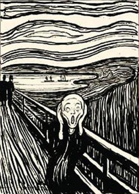 The Scream (Silkscreen print) art print by Edward Munch