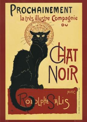 Chat Noir by Theophile-Alexandre Steinlen art print by Giant Posters