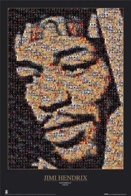 Jimi Hendrix - Mosaic art print by Giant Posters