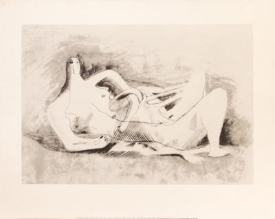 Drawing For Figure (Silkscreen print) art print by Henry Moore
