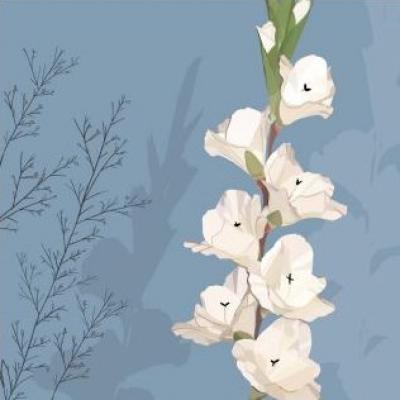 Blue art print by Kate Knight
