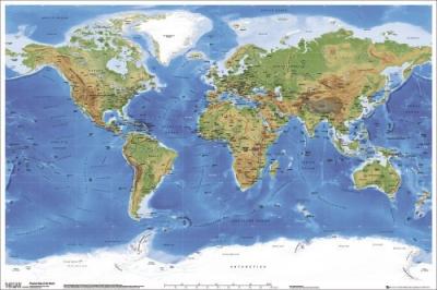 Planetary Visions - Physical map of the world