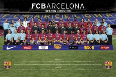 Barcelona - Team Photo 08 art print by Maxi Posters