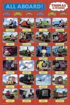 Thomas the tank engine - all aboard art print by Maxi Posters