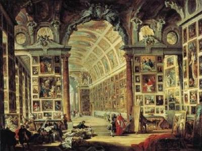 Gallery Of Cardinal Valenti art print by Giovanni Paolo Panini