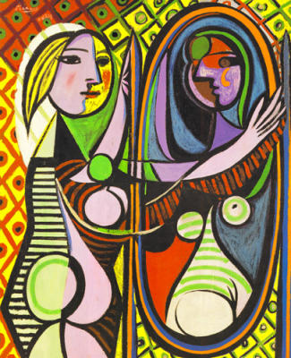 Girl Before A Mirror art print by Pablo Picasso