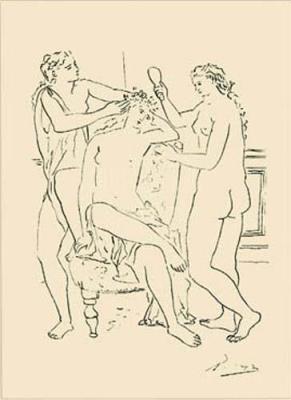 The Crown Of Flowers (Silkscreen print) art print by Pablo Picasso