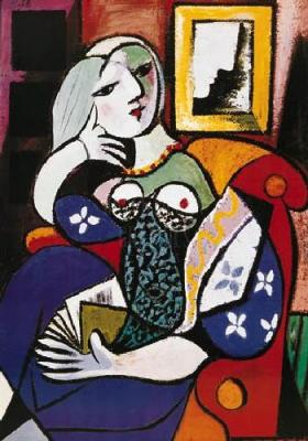 Woman With Book art print by Pablo Picasso