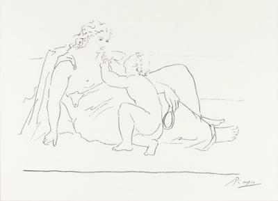 Woman and Child (Silkscreen print) art print by Pablo Picasso