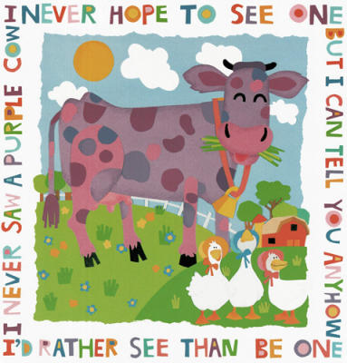 Purple Cow art print by Cheryl Piperberg