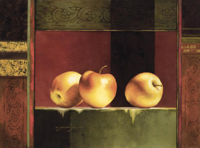 Apples, Deco II art print by Yachiyo