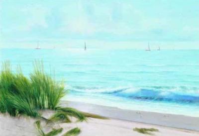 Sandpiper Beach art print by Diane Romanello