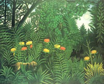 Exotic Landscape art print by Henri Rousseau