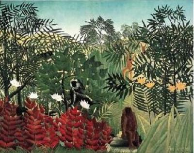 Tropical Jungle art print by Henri Rousseau
