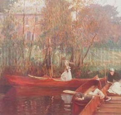 A Boating Party art print by John Singer Sargent