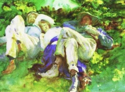 The Siesta art print by John Singer Sargent