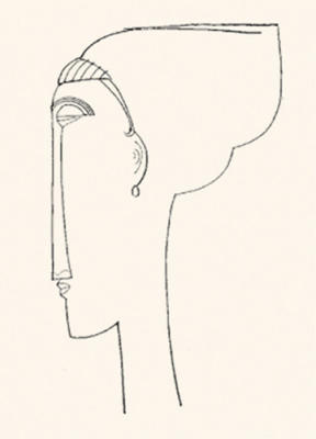 Profile Of A Head (Silkscreen print) art print by Amedeo Modigliani