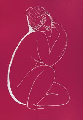Seated Nude (Silkscreen print)