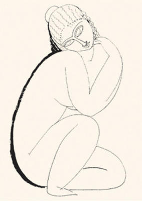 Seated Nude (Silkscreen print) art print by Amedeo Modigliani