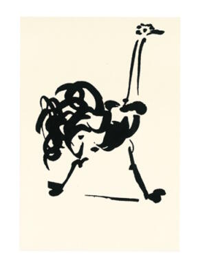 L'autruche (Silkscreen print) art print by Pablo Picasso