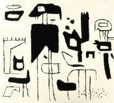 Afrikanische Spiele, 1942 (Silkscreen print) art print by Willi Baumeister