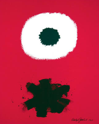 White disc - red ground, 1967 art print by Adolph Gottlieb
