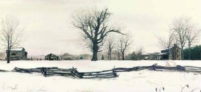 Late Snow at Riverwood (detail) art print by Bob Timberlake