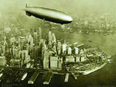 The Hindenburg Airship, 1936 art print by B & W Collection