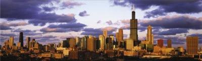 Chicago Skyline at Sunset art print by Mark Segal