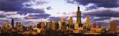 Chicago Skyline at Sunset art print by Mark Segal