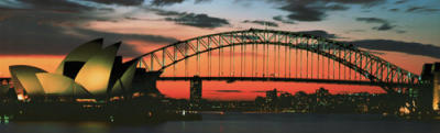 Opera House & Harbor Bridge, Sydney art print by Mark Segal
