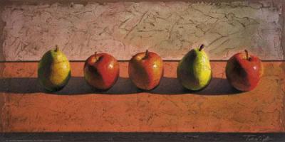 Apple and Pear art print by Tania Darashkevich