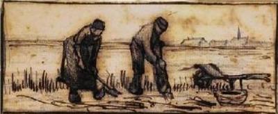 The Four Seasons - Potato Harvest art print by Vincent Van Gogh