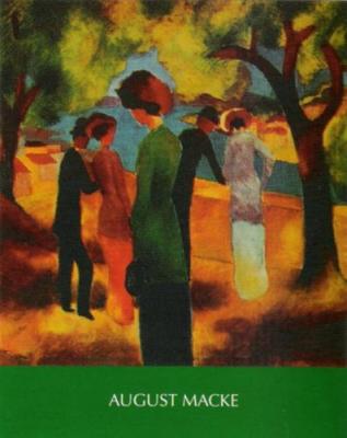 A Women in a green jacket art print by August Macke