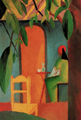 Tuerkisches Caf� II, 1914 art print by August Macke