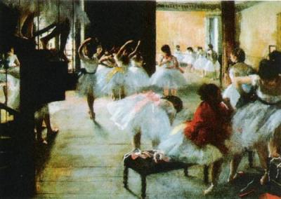 Ecole de danse art print by Edgar Degas