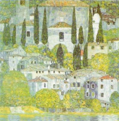 Church at Cassone sul Garda art print by Gustav Klimt