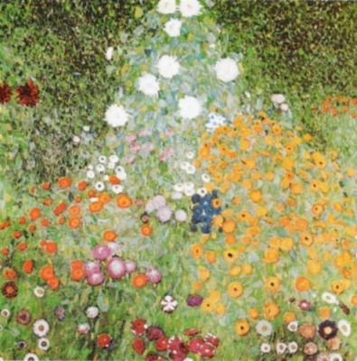 Flowery Garden art print by Gustav Klimt