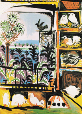 Les pigeons art print by Pablo Picasso