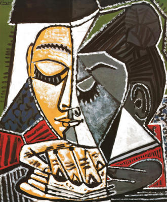 Tete d'une femme lisant art print by Pablo Picasso