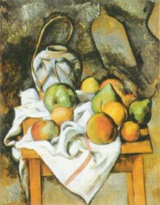 Le vase paill� art print by Paul Cezanne