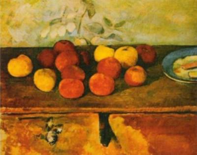 Pommes et biscuit art print by Paul Cezanne