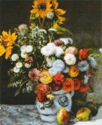 Fleurs dans un Vase art print by Pierre Auguste Renoir