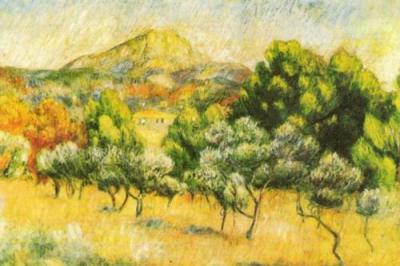 Le mont Sainte-Victoire art print by Pierre Auguste Renoir