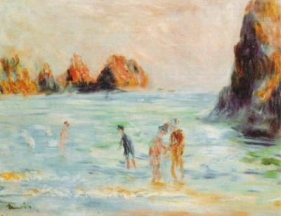 Moulin huet Bay Guernesey art print by Pierre Auguste Renoir