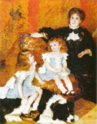 Mrs. Charpentier and sons art print by Pierre Auguste Renoir
