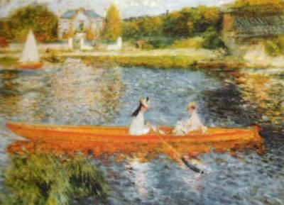 The Seine at Asnieres art print by Pierre Auguste Renoir